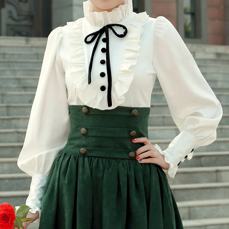 Magic Academy - Retro Elegant Lolita Blouse and Skirt Set - Image 5