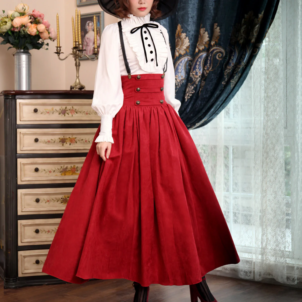 Magic Academy - Retro Elegant Lolita Blouse and Skirt Set - Image 7