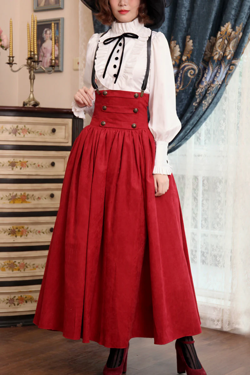 Magic Academy - Retro Elegant Lolita Blouse and Skirt Set - Image 8
