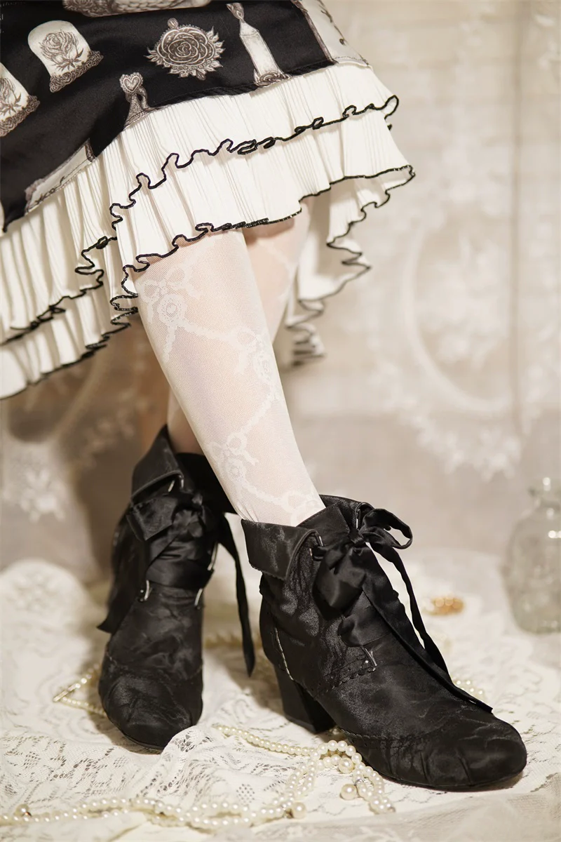 MR.Qiutian - Lady Incognita - Retro Lolita Ankle Boots, Size Zipper - Image 13