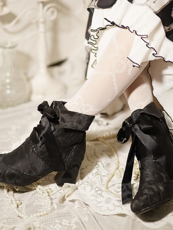 MR.Qiutian - Lady Incognita - Retro Lolita Ankle Boots, Size Zipper - Image 14