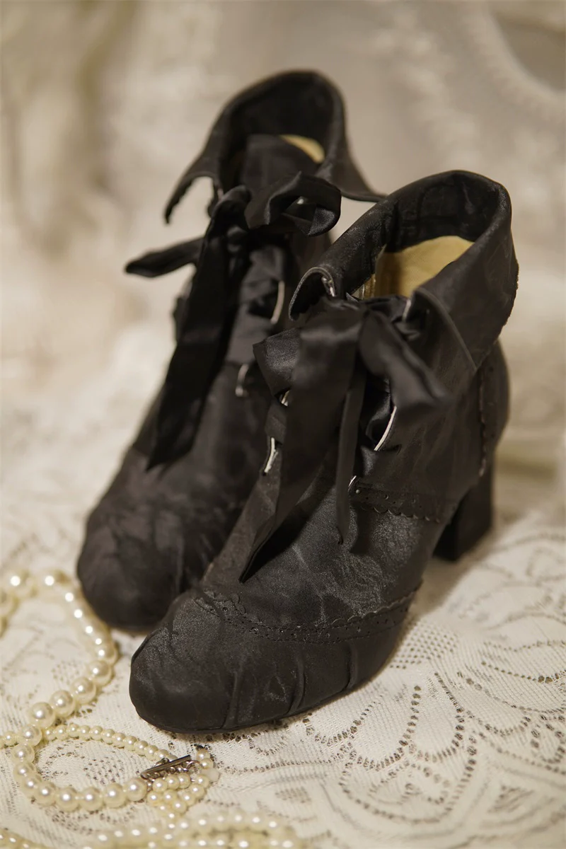 MR.Qiutian - Lady Incognita - Retro Lolita Ankle Boots, Size Zipper - Image 15