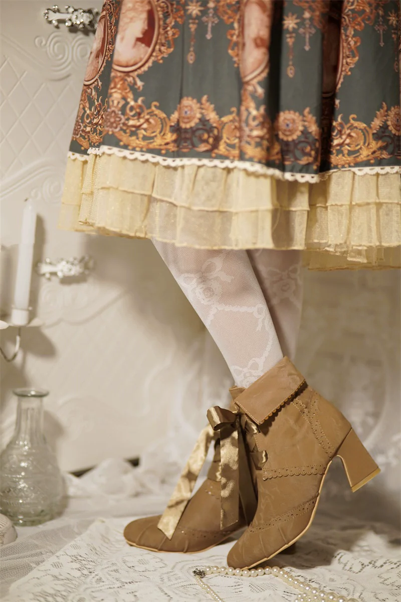 MR.Qiutian - Lady Incognita - Retro Lolita Ankle Boots, Size Zipper - Image 18