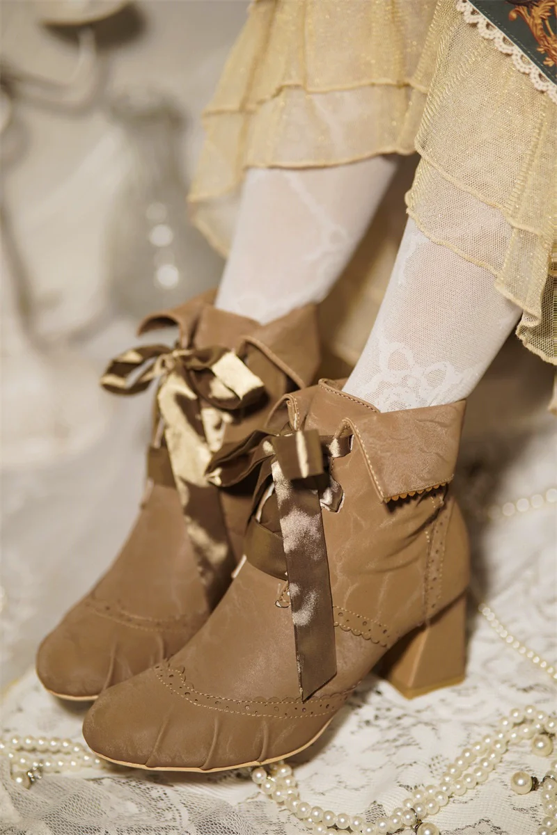 MR.Qiutian - Lady Incognita - Retro Lolita Ankle Boots, Size Zipper - Image 21