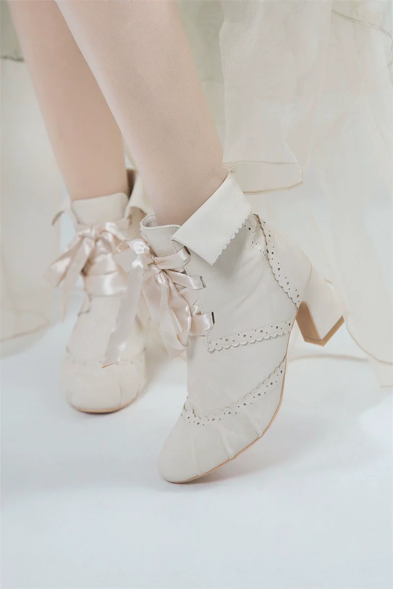 MR.Qiutian - Lady Incognita - Retro Lolita Ankle Boots, Size Zipper - Image 28