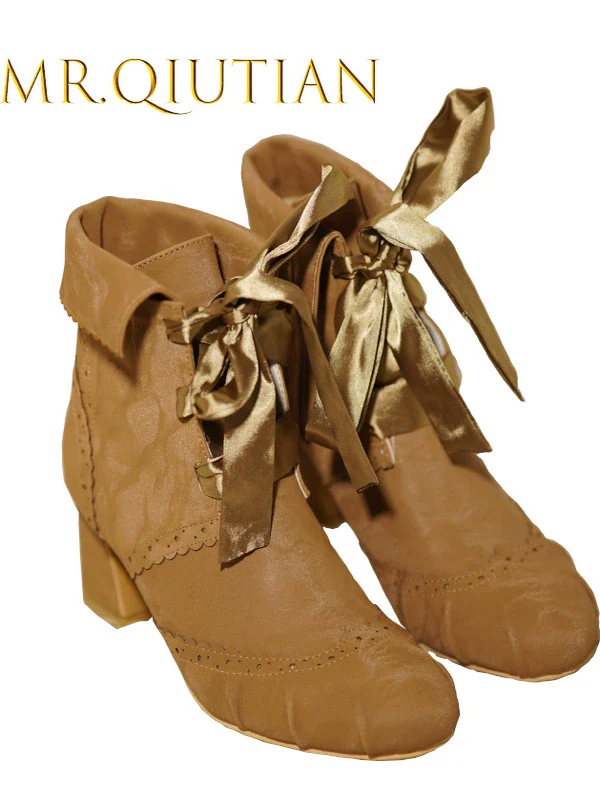 MR.Qiutian - Lady Incognita - Retro Lolita Ankle Boots, Size Zipper - Image 31
