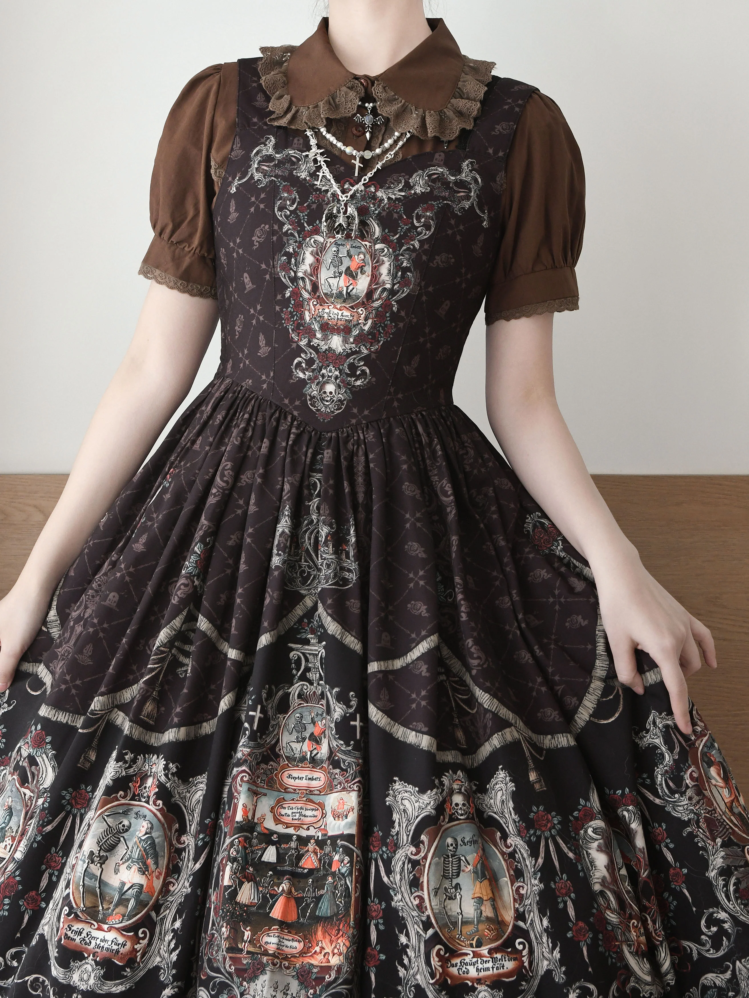 Lily - Cotton Retro Lolita Blouse with Lace Ruffles and Short Sleeve - Image 9