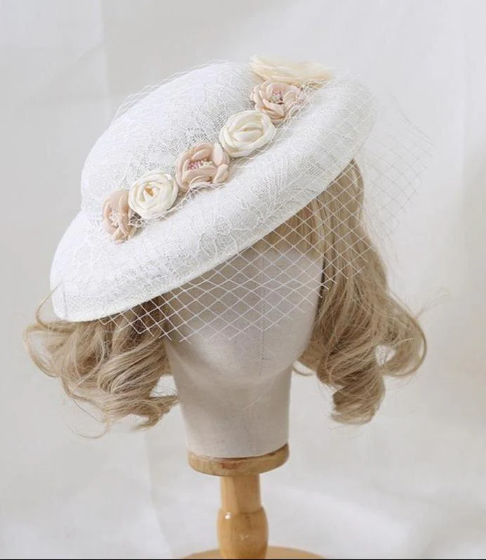Xiaogui - Retro Lolita Hat French Style Court Top Hat