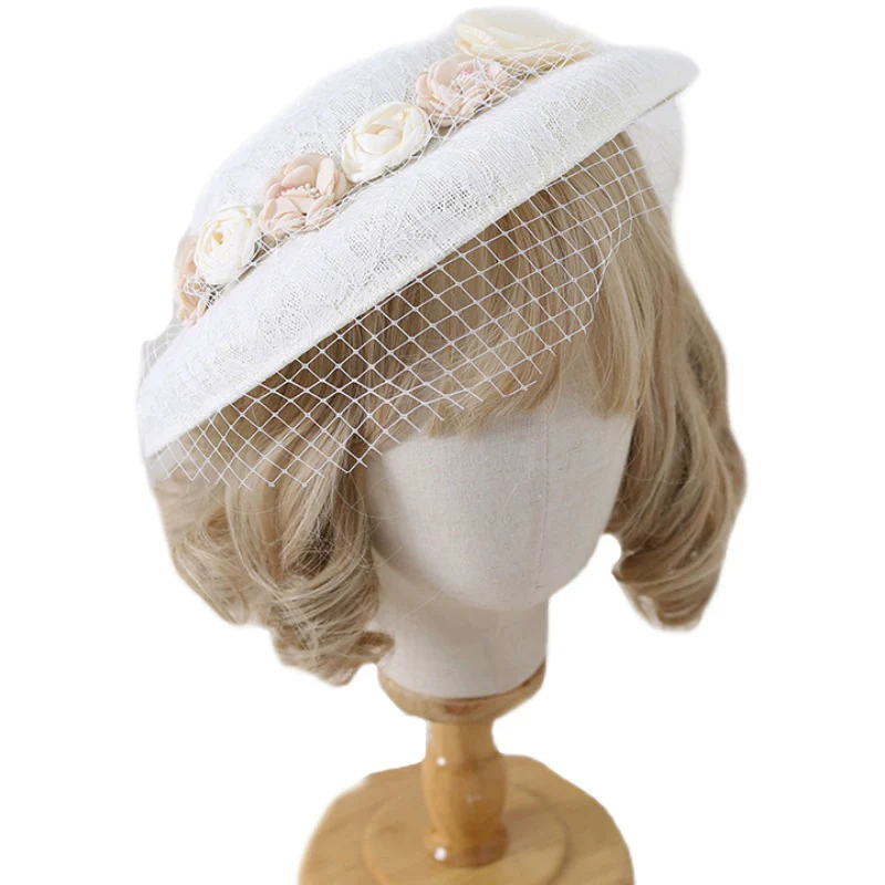 Xiaogui - Retro Lolita Hat French Style Court Top Hat - Image 4