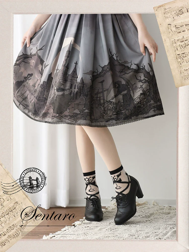 Retro Lolita Heel Shoes Handmade Perforated Strap Leather Shoes - Image 9