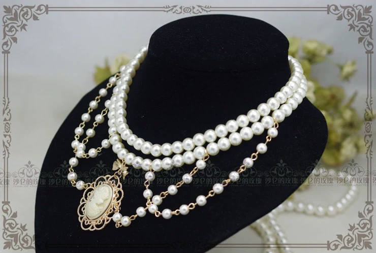 Manor Ball II - Retro Lolita Necklace Pearl Necklace - Image 14
