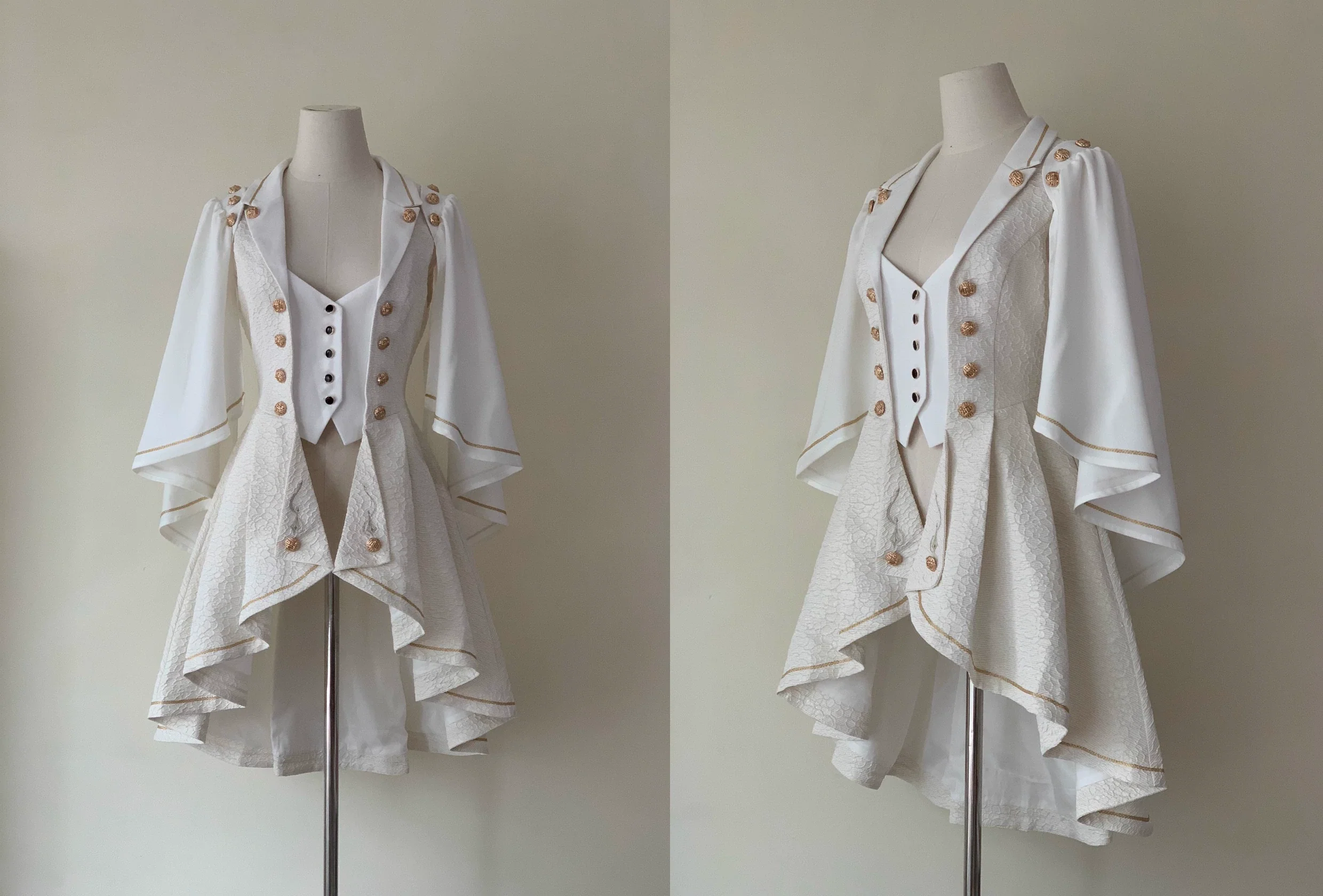 SilentMars - Law of the Fallen Moon - Retro Lolita Vest Coat Suit Knight Style Skirt - Image 11