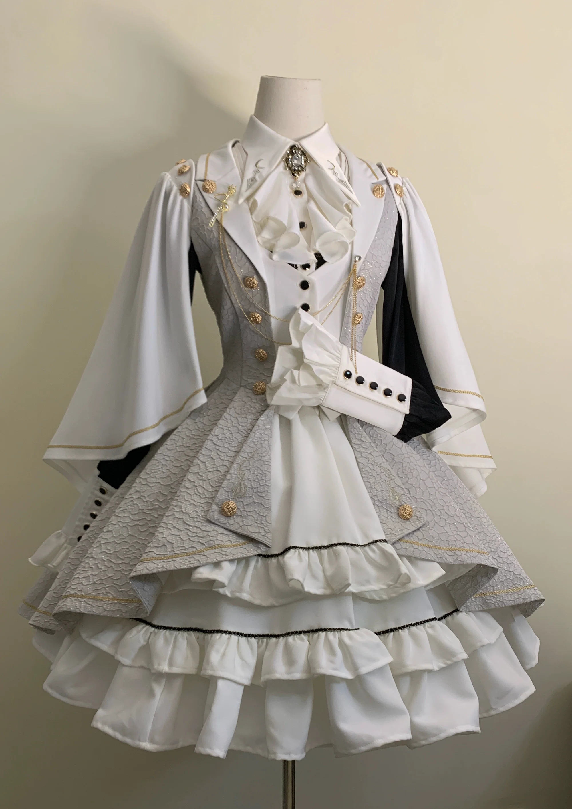 SilentMars - Law of the Fallen Moon - Retro Lolita Vest Coat Suit Knight Style Skirt - Image 14