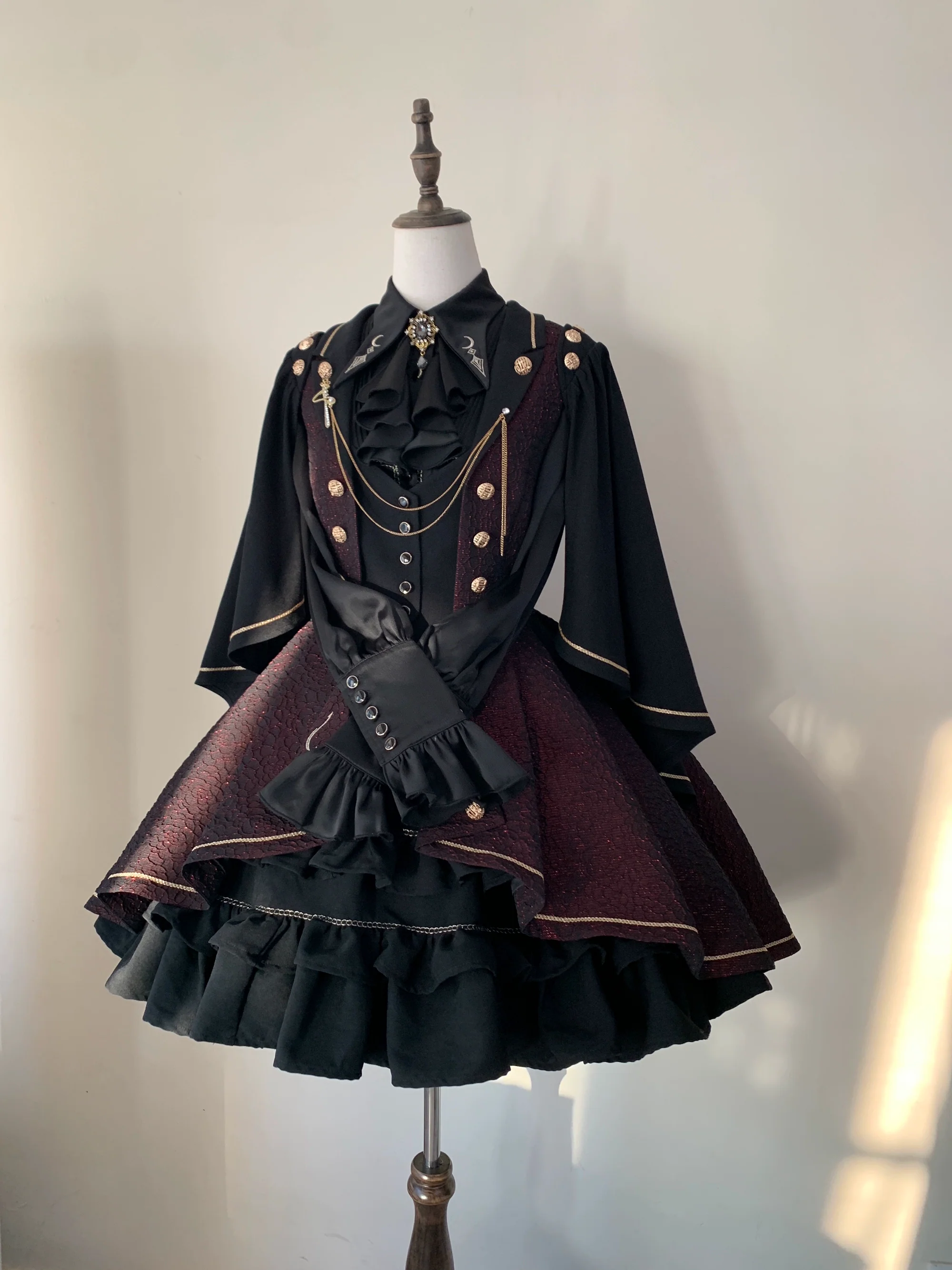 SilentMars - Law of the Fallen Moon - Retro Lolita Vest Coat Suit Knight Style Skirt - Image 21