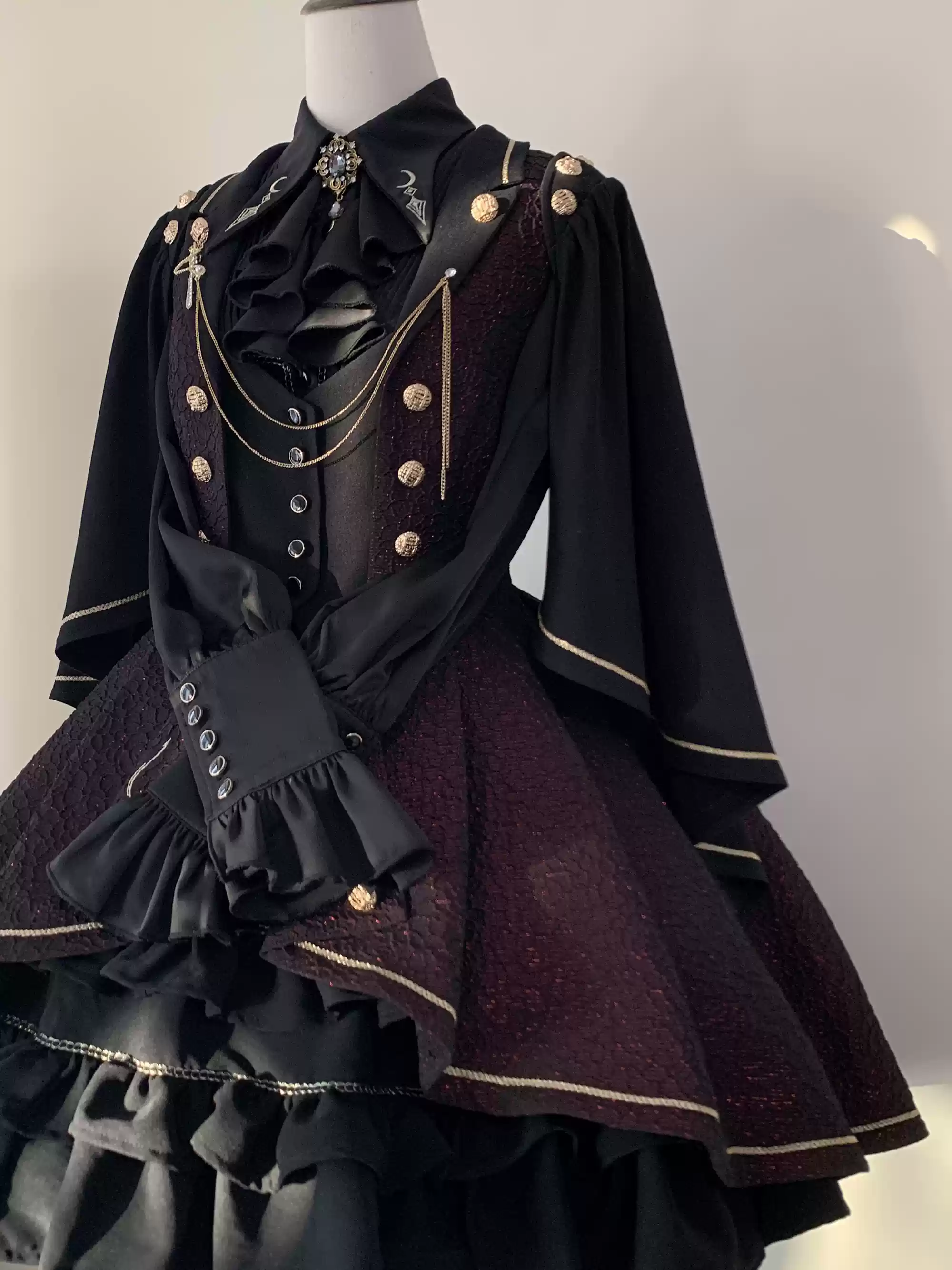 SilentMars - Law of the Fallen Moon - Retro Lolita Vest Coat Suit Knight Style Skirt - Image 41