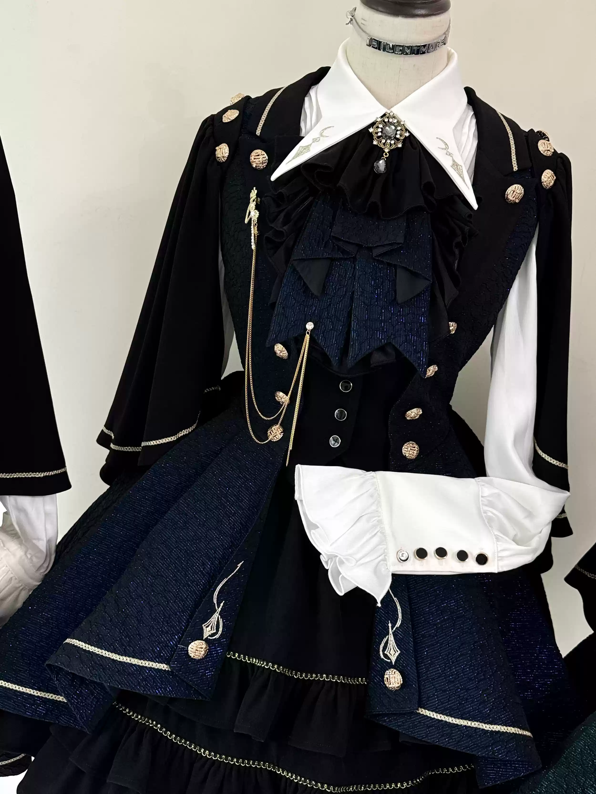 SilentMars - Law of the Fallen Moon - Retro Lolita Vest Coat Suit Knight Style Skirt - Image 43