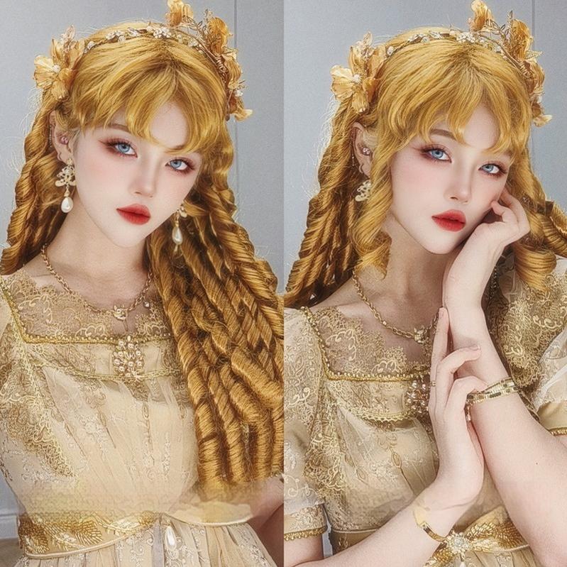 Mabuxi - Retro Lolita Wig Elegant Roman Curls Gorgeous Court Wigs - Image 11