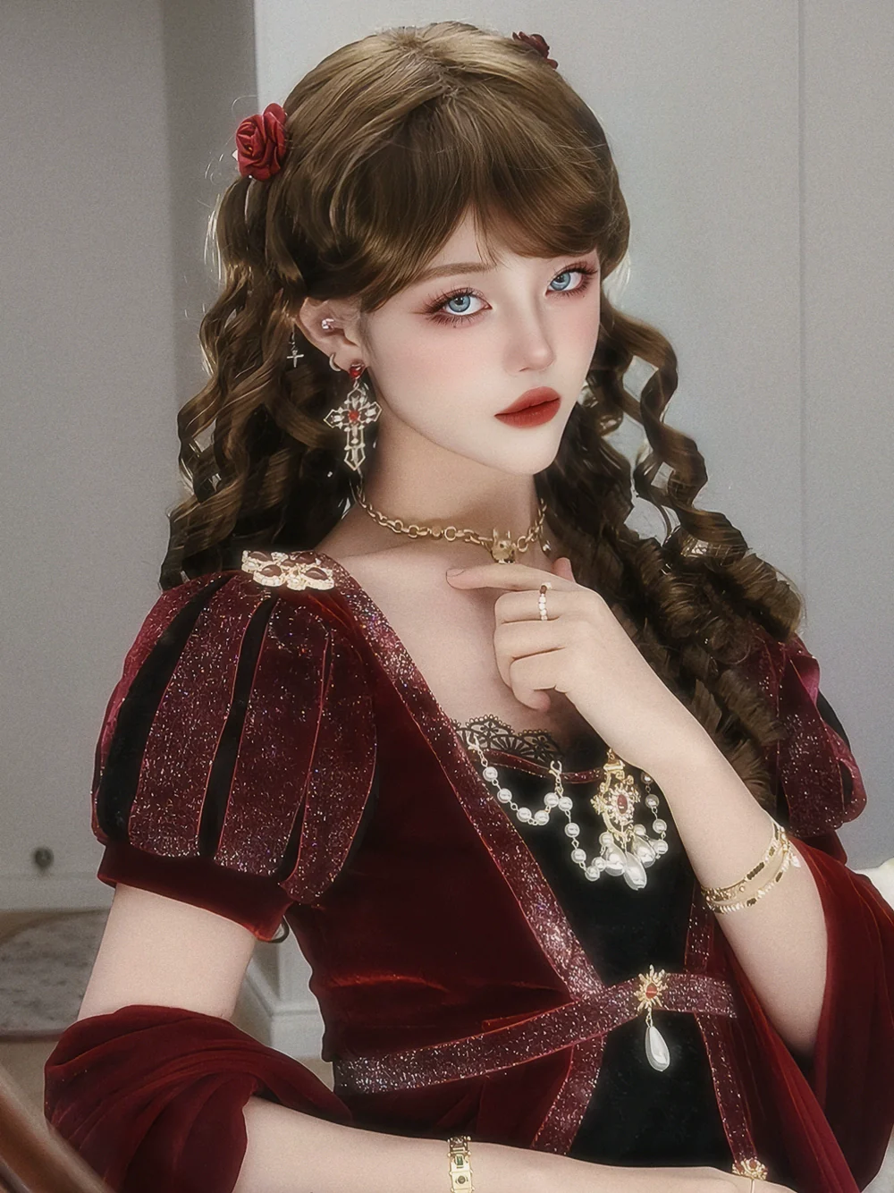 Mabuxi - Retro Lolita Wig Elegant Roman Curls Gorgeous Court Wigs - Image 13