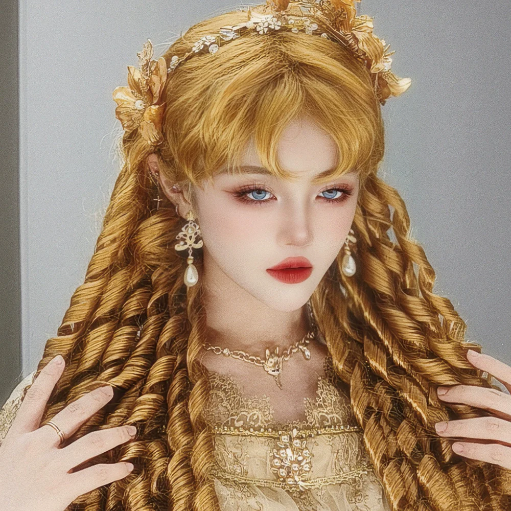Mabuxi - Retro Lolita Wig Elegant Roman Curls Gorgeous Court Wigs - Image 2