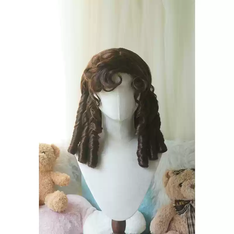 Imperial Tea - Retro Lolita Wig Short Roman Curl Hairpiece - Image 12