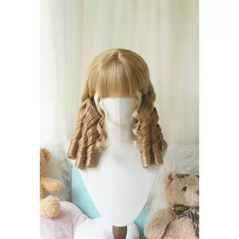 Imperial Tea - Retro Lolita Wig Short Roman Curl Hairpiece - Image 15