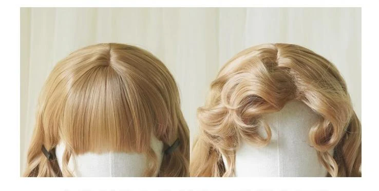 Imperial Tea - Retro Lolita Wig Short Roman Curl Hairpiece - Image 16