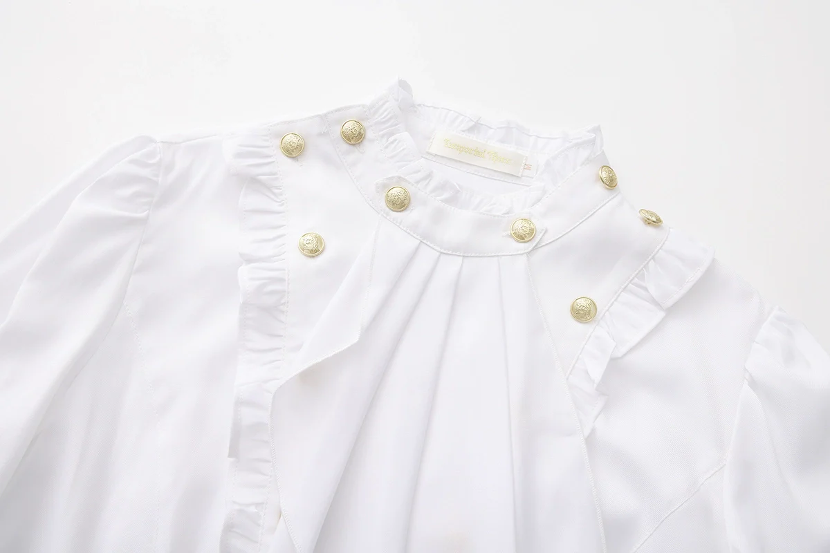Retro Ouji Lolita Blouse, Detachable Jabot - Image 4