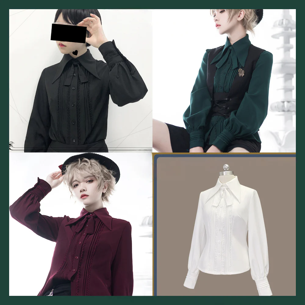 Retro Ouji Lolita Blouse Multicolors - Image 38