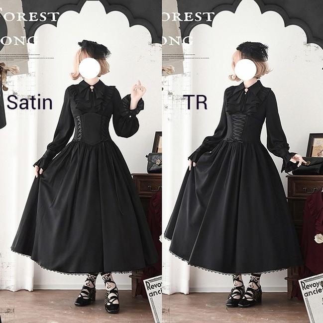 Astris - Reversible Classic Lolita High Waist Fishbone Skirt - Image 12