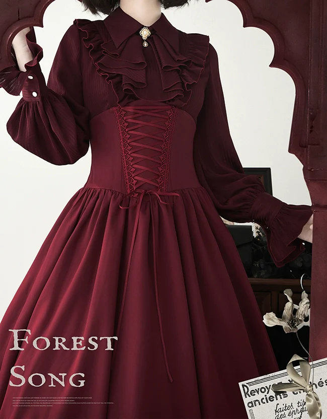 Astris - Reversible Classic Lolita High Waist Fishbone Skirt - Image 17