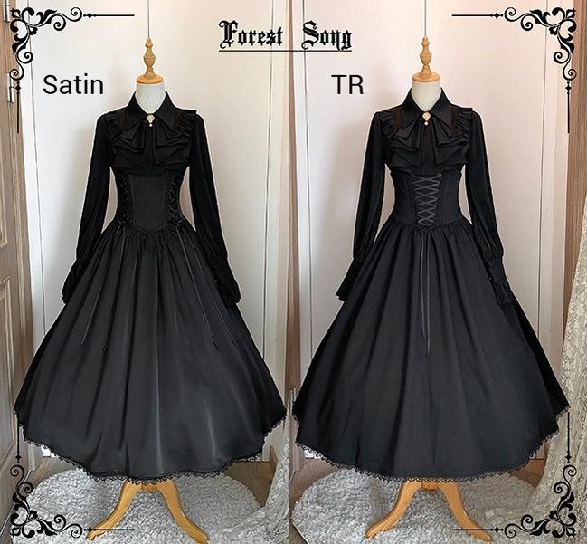 Astris - Reversible Classic Lolita High Waist Fishbone Skirt - Image 20