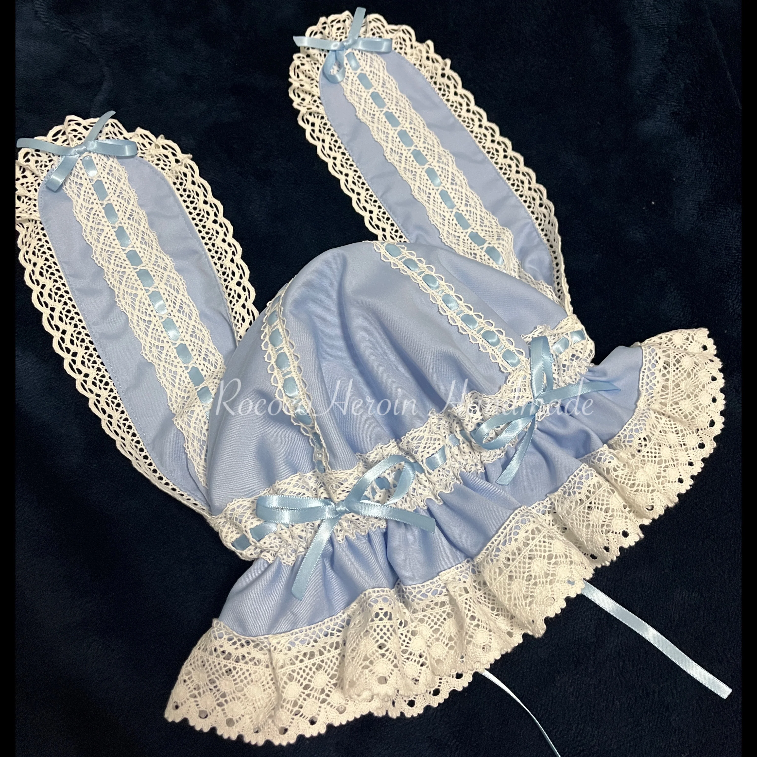 RococoHeroin - Handmade Lolita Bunny Hat Multiple Colors - Image 11
