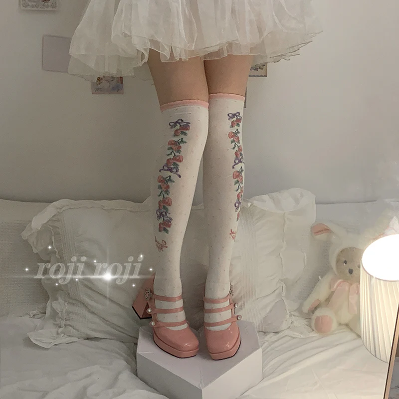 Autumn Sweet Lolita Cotton Thigh-high Socks