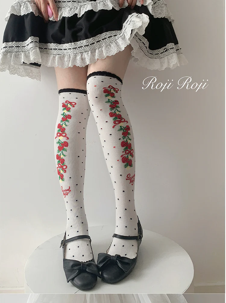 Autumn Sweet Lolita Cotton Thigh-high Socks - Image 10