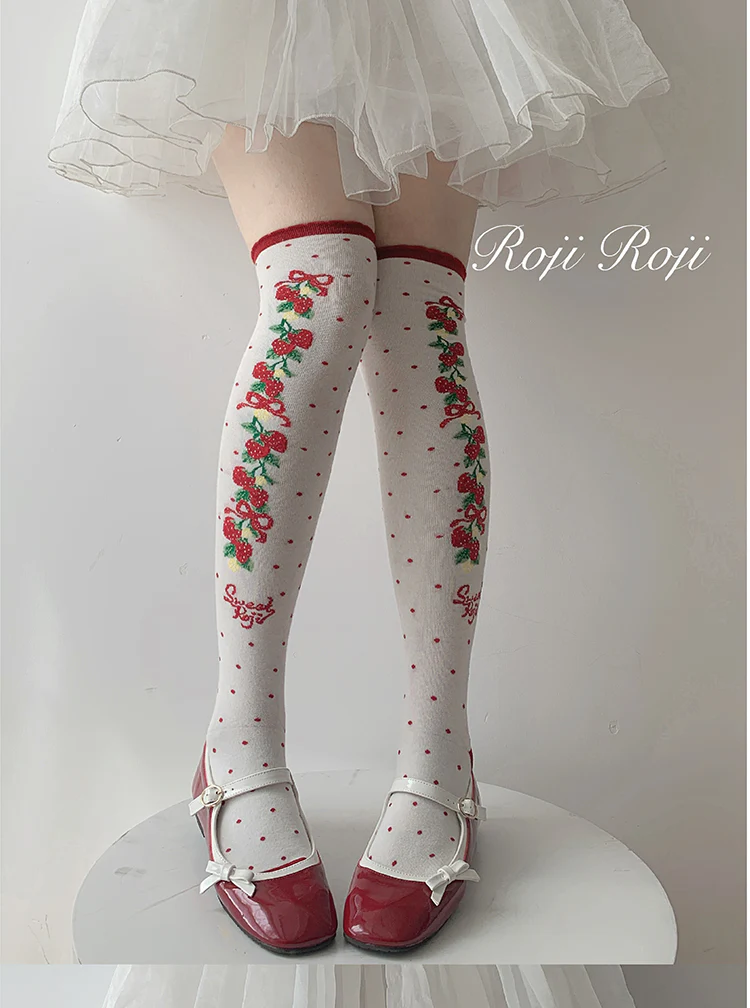 Autumn Sweet Lolita Cotton Thigh-high Socks - Image 11