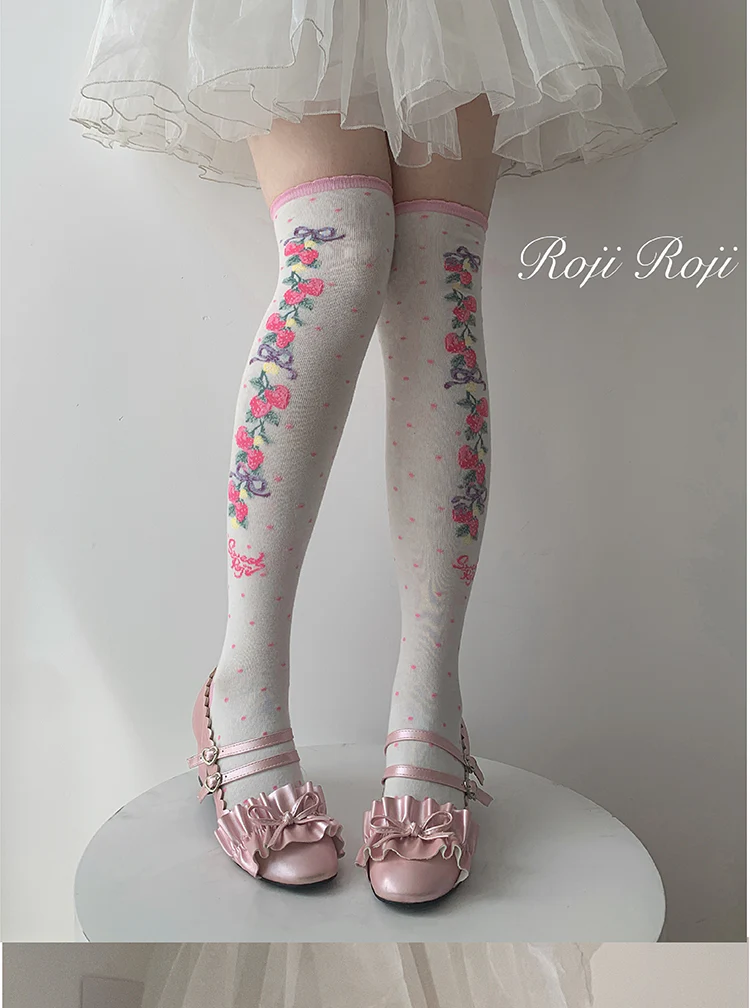 Autumn Sweet Lolita Cotton Thigh-high Socks - Image 12