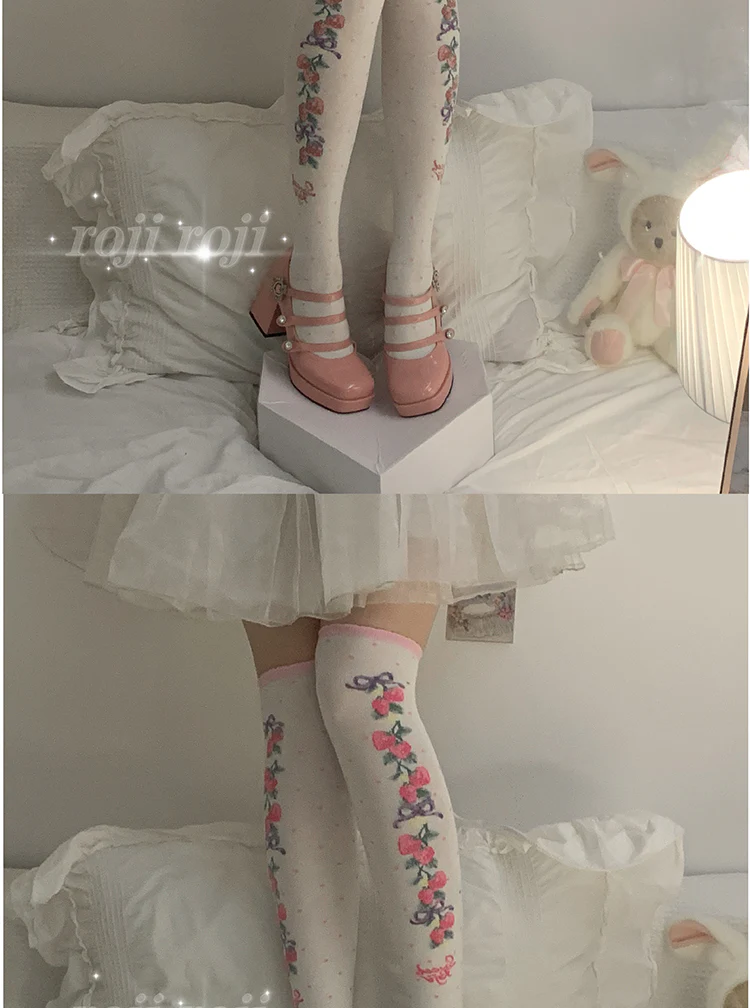 Autumn Sweet Lolita Cotton Thigh-high Socks - Image 14