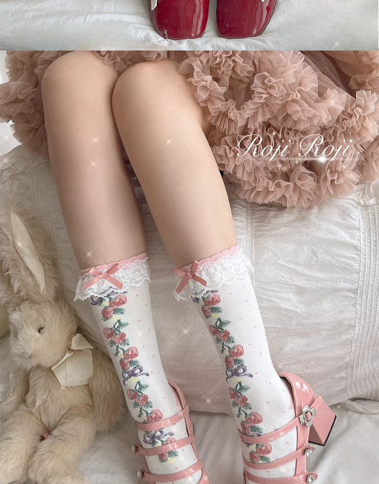 Autumn Sweet Lolita Cotton Thigh-high Socks - Image 18