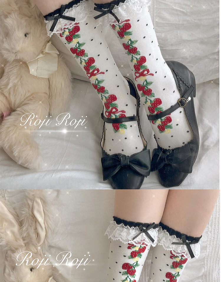 Autumn Sweet Lolita Cotton Thigh-high Socks - Image 20