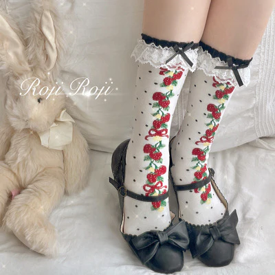 Autumn Sweet Lolita Cotton Thigh-high Socks - Image 28