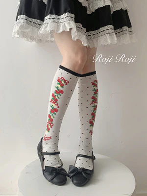 Autumn Sweet Lolita Cotton Thigh-high Socks - Image 31
