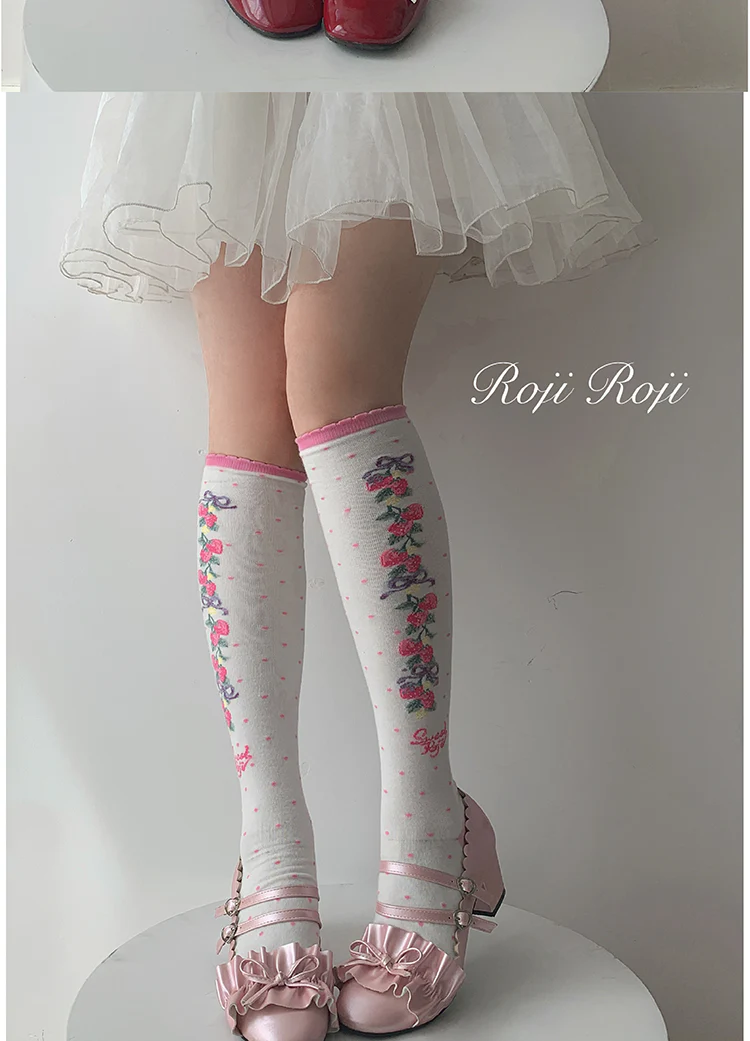Autumn Sweet Lolita Cotton Thigh-high Socks - Image 7