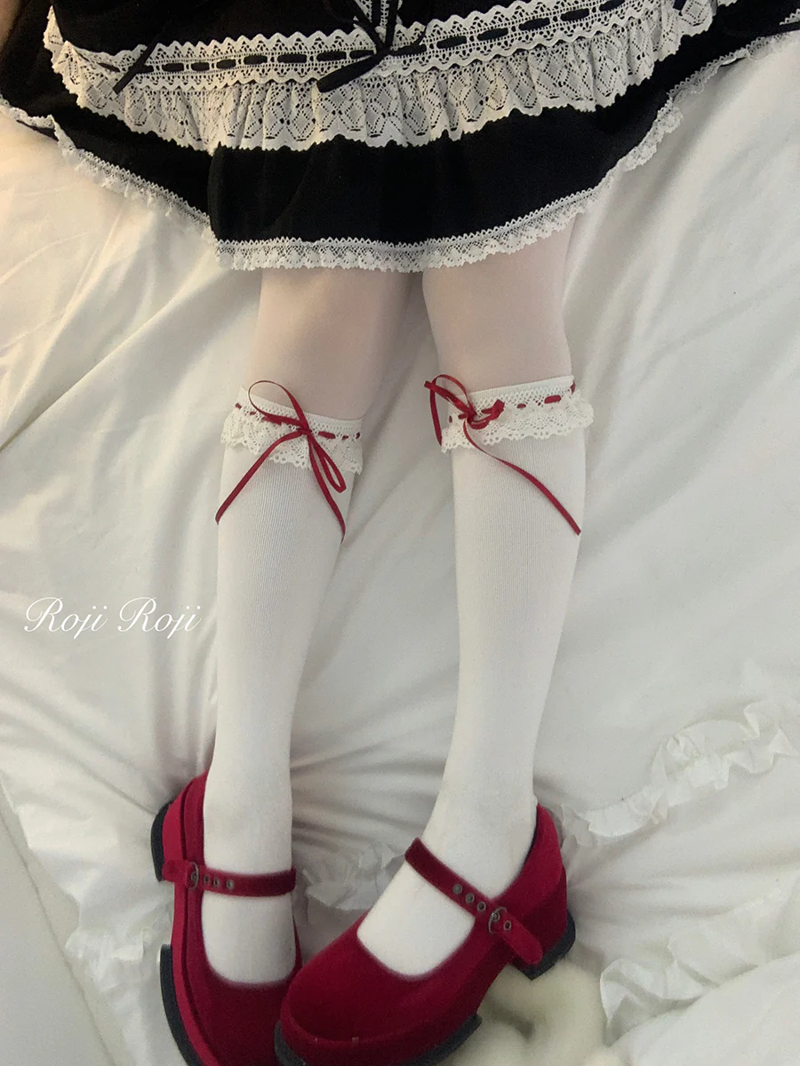 Isabella - Sweet Lolita Lace Mid-Calf Socks - Image 4