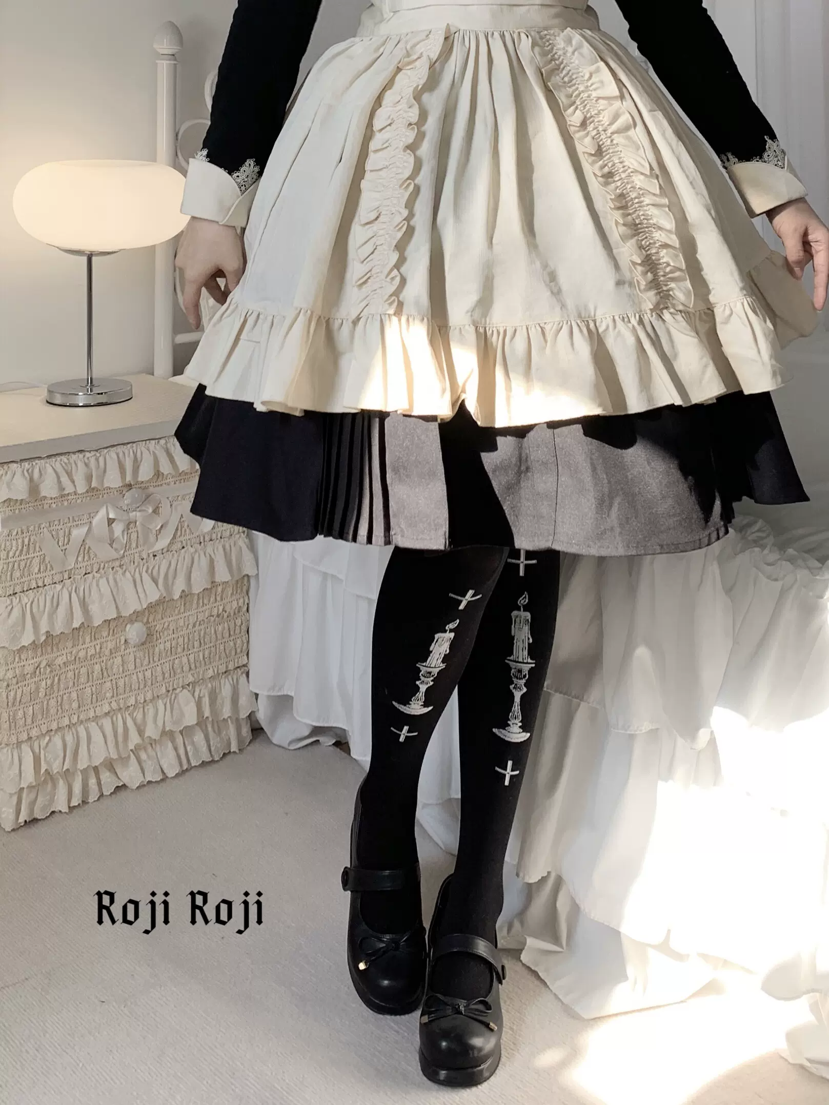 Gothic Lolita 80D Velvet Pantyhose - Image 9