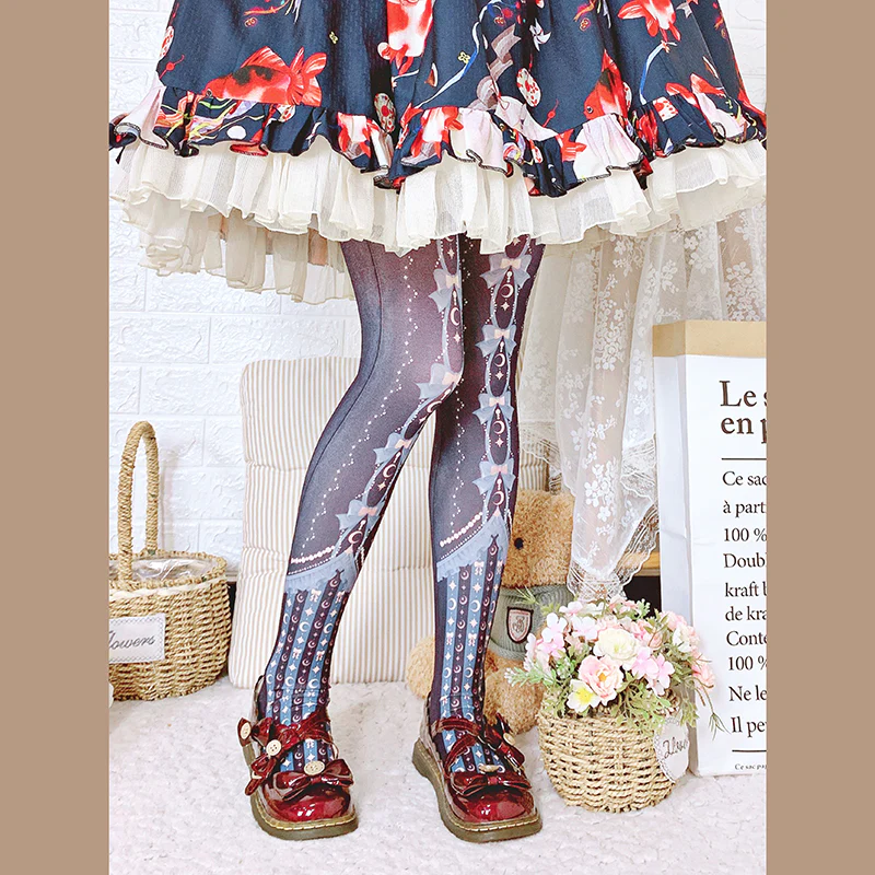 Kawaii 120D Velvet Lolita Tights Multicolors - Image 3