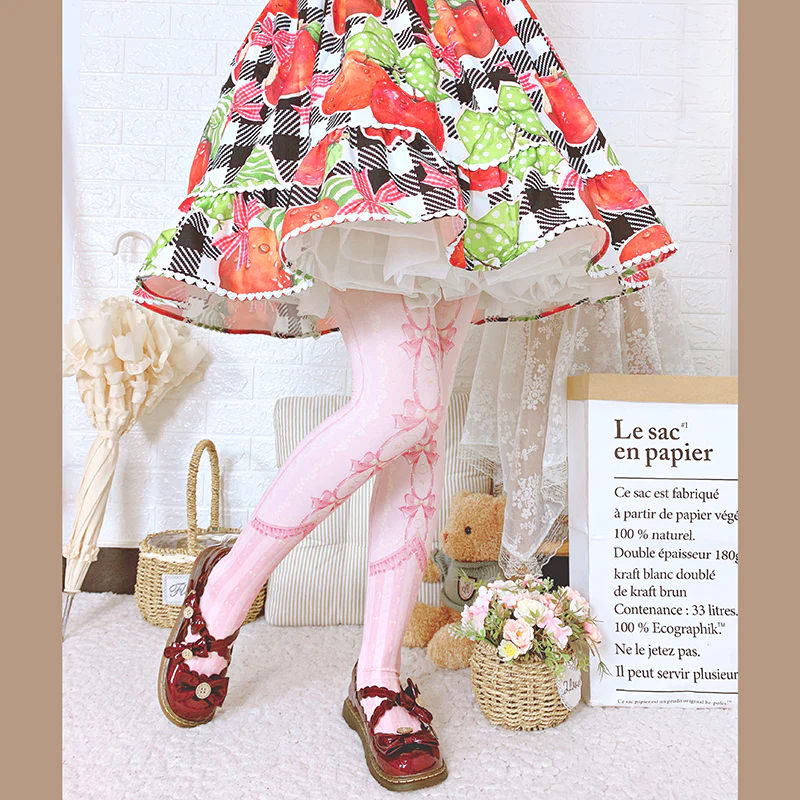 Kawaii 120D Velvet Lolita Tights Multicolors - Image 7