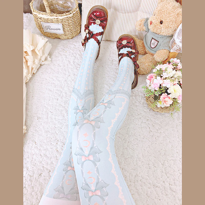 Kawaii 120D Velvet Lolita Tights Multicolors - Image 9