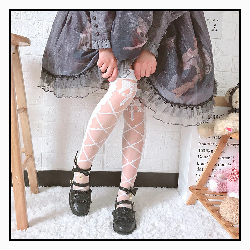 Thorn Kiss - Lolita Thigh Stockings Lolita Pantyhose - Image 3