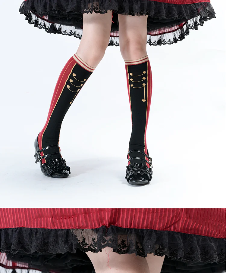 Roji roji - Uniform Middle Tube Cotton Lolita Calf Socks - Image 4