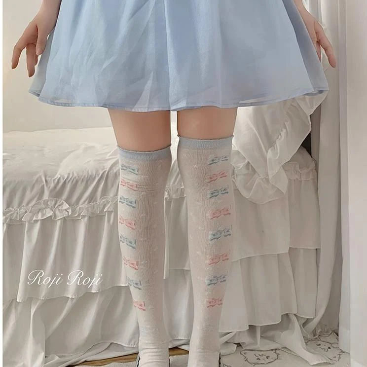 Roji Roji - Winter Lolita Thigh High Socks Slim Leg Socks - Image 7